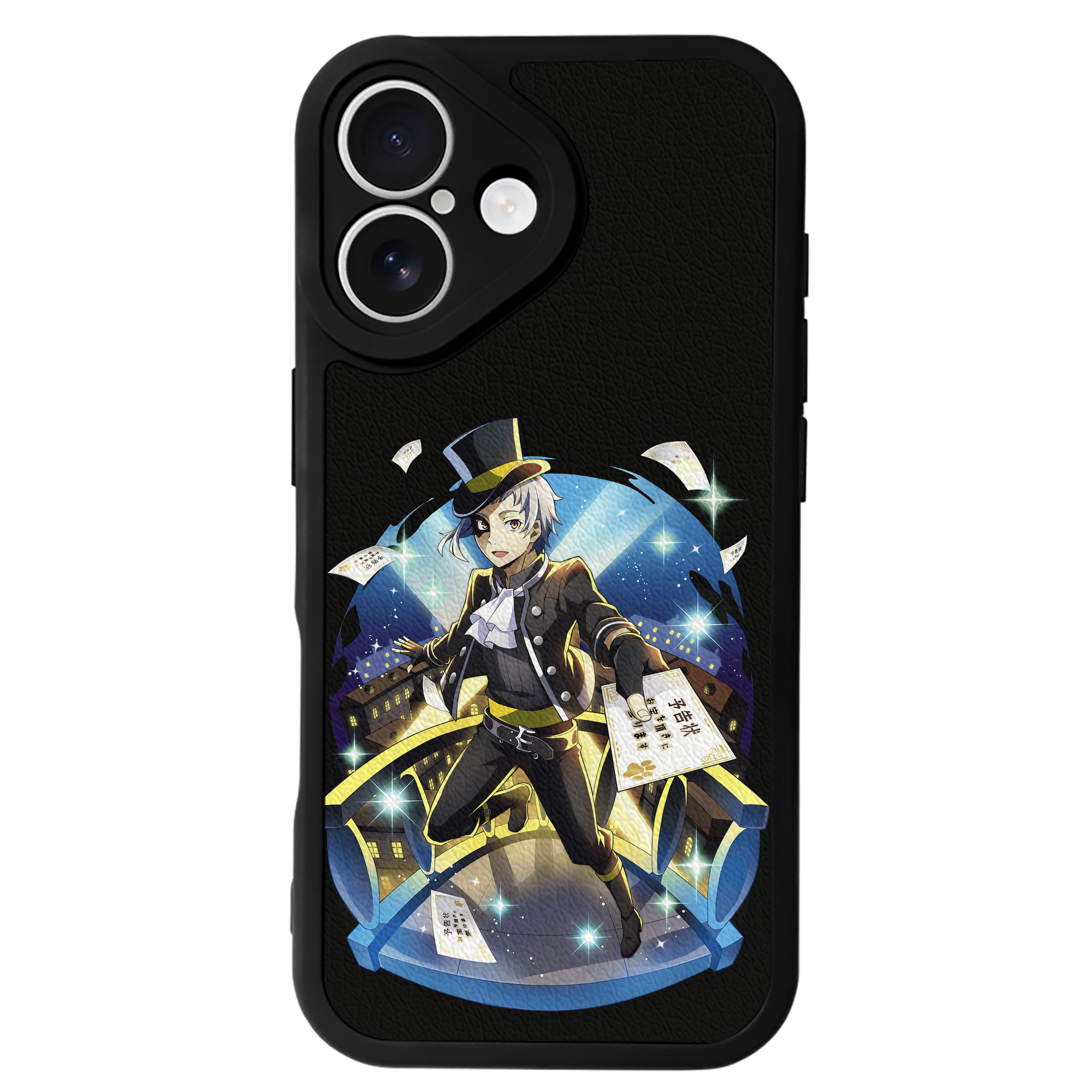 （画像用） 文豪ストレイドッグス Bungo Stray Dogs 【iPhone 16シリーズ対応】シリコンスマホケース（レザー調） 材質：シリコン